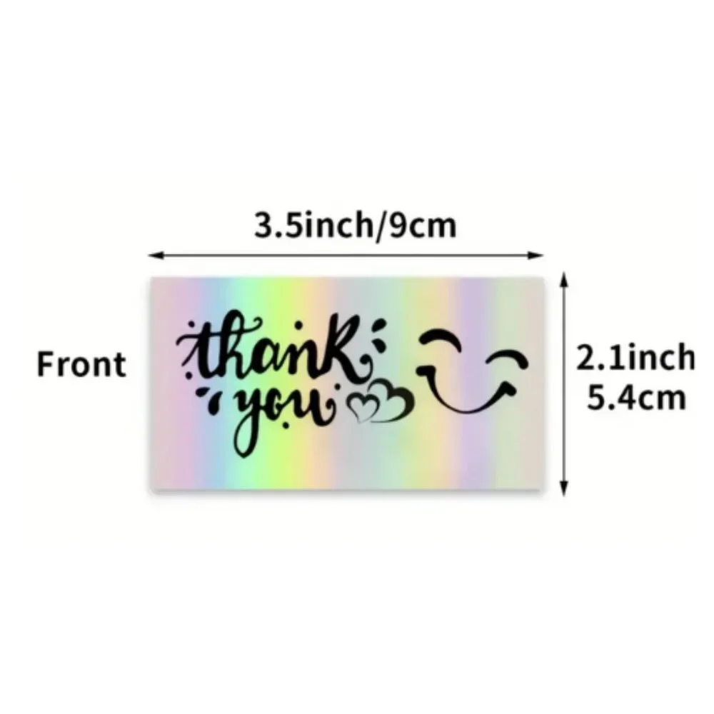 ♥️ 5x25 / 45 Thank Pieces holographic  Thank you cards
